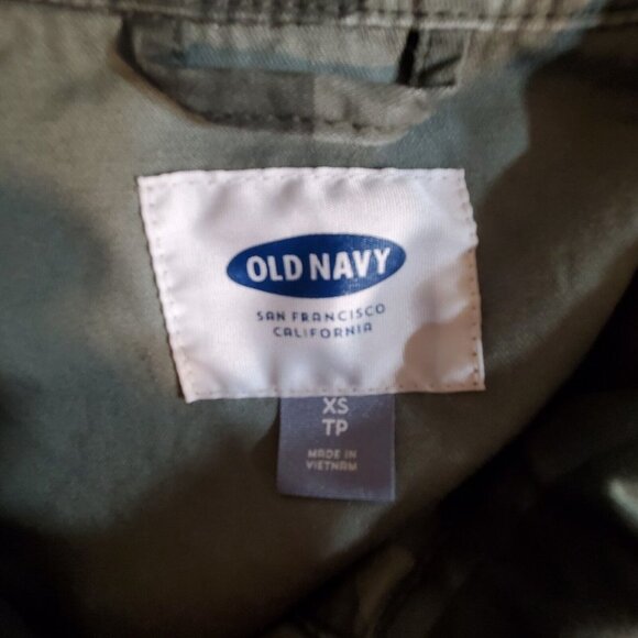 OLD NAVY Women’s Army Camo Flag Utility Full Zip Jacket Flap pockets Sz XS Small - Picture 13 of 13
